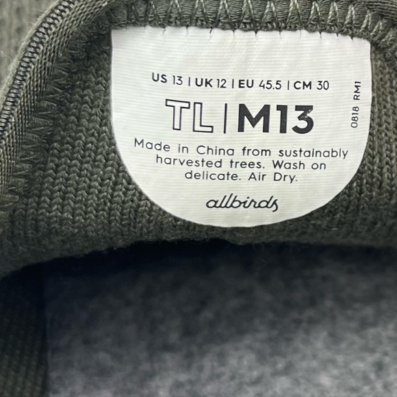 Allbirds Mens Green Tree Runners Sneakers Size US 13 - Picture 8 of 8